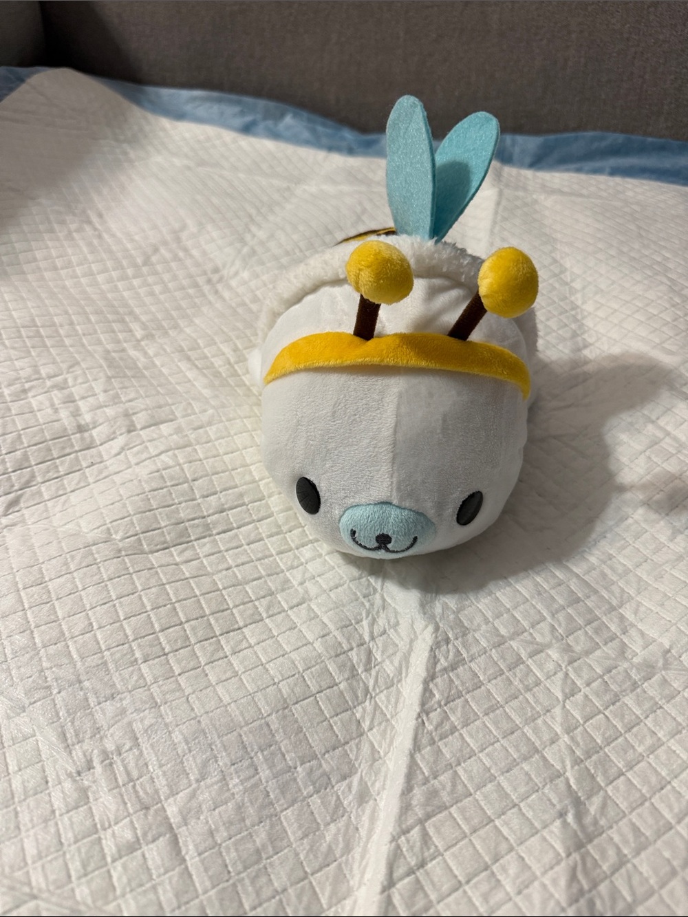 Plush Bee Pet Toy - White & Yellow Small Pets Plush